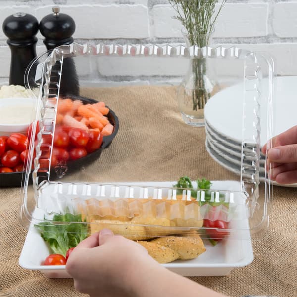 Fineline DDRC810.L Platter Pleasers 10" x 8" Clear Plastic Rectangular Dome Lid