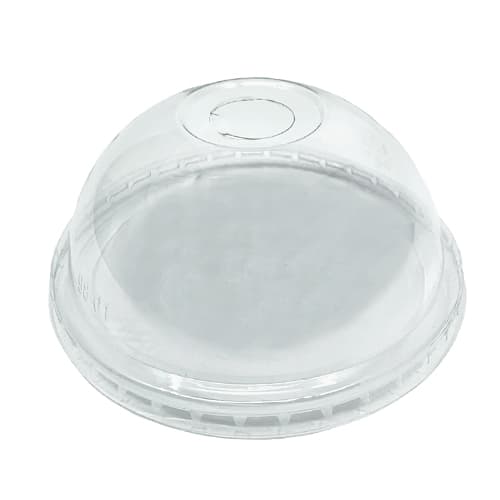 Ecopax 16 oz. Clear PET Dome 98 MM Lid With Hole For 12/16/20/24 Ounce Cup