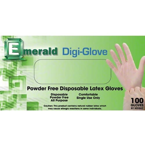 Emerald Digi-Glove Medium Powder Free Latex Glove