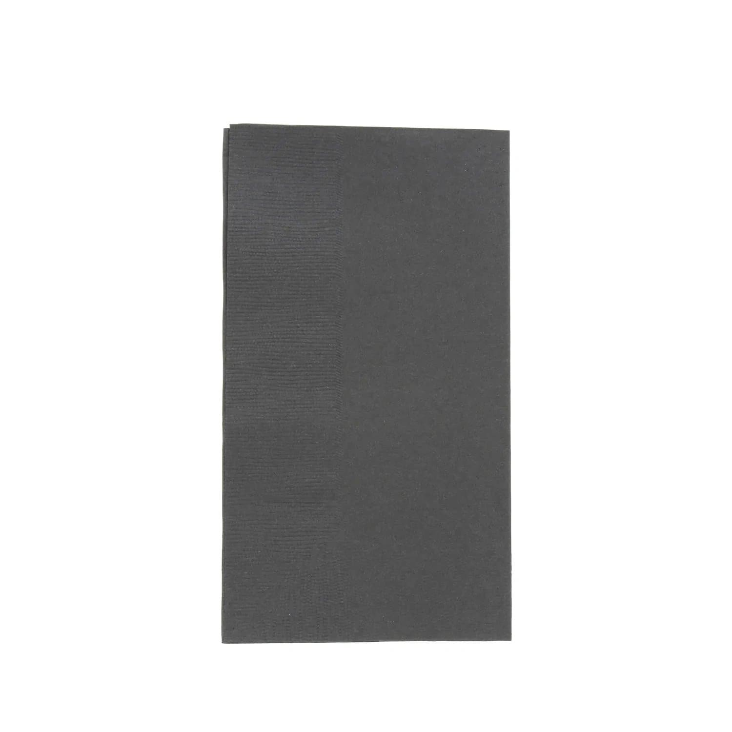AmerCare 15" x 17" 2-Ply Black Dinner Napkins