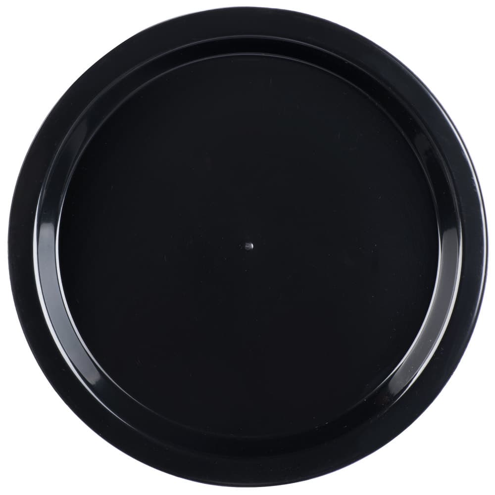Fineline ReForm 12" Black High Rim Plastic Catering Tray