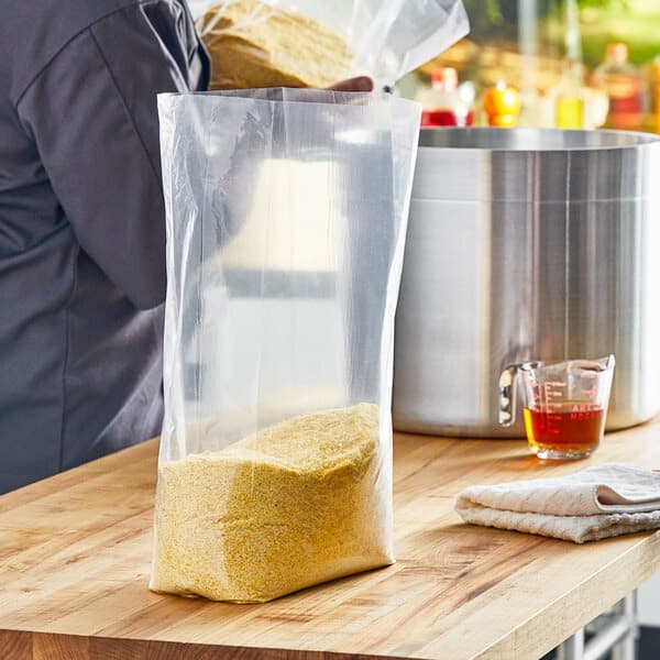 TUF-R® 8" x 4" x 18" 1.25 mil Heavy Linear LDPE Gusset Bag