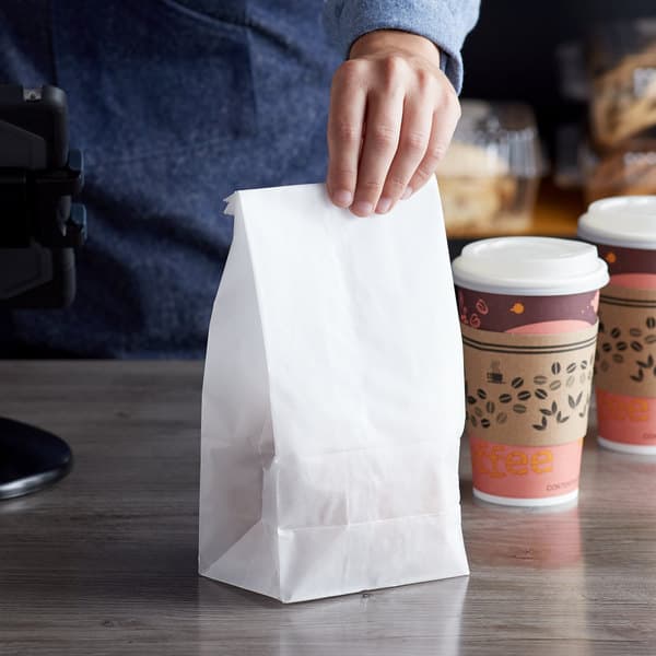 Bagcraft Packaging 300294 4 lb. Dubl-Wax® White Bag