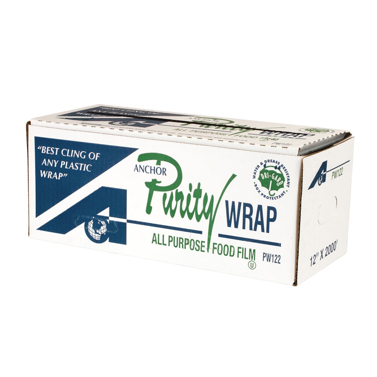 Anchor Purity Wrap® PW122 12″ x 2,000′ Roll Cling Film Cutter Box
