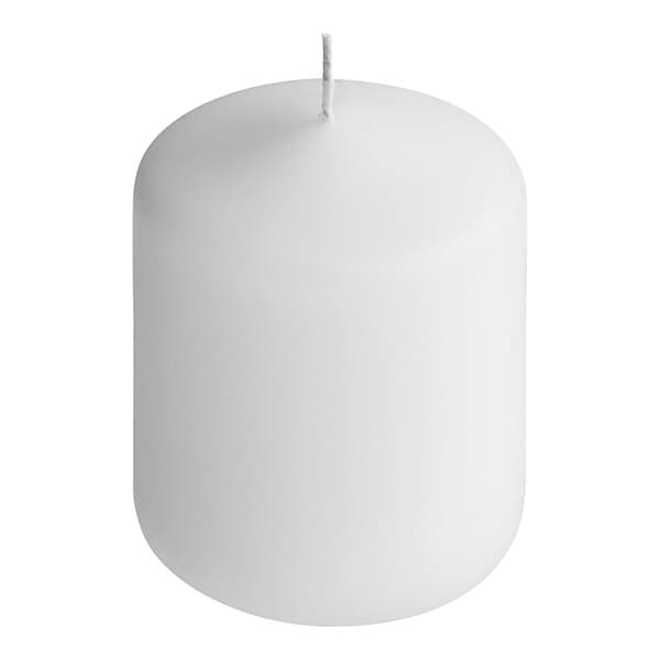 Fancyheat F445 3" x 3" White Wax Pillar Candle