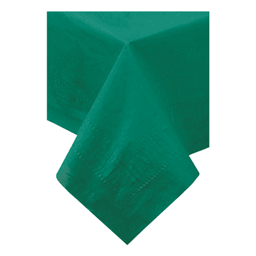 Hoffmaster 220637 54" x 108" Hunter Green Cellutex Tissue / Poly Paper Table Cover
