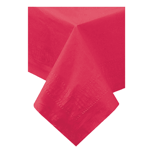 Hoffmaster 220611 54" x 108" Red Cellutex Tissue / Poly Paper Table Cover