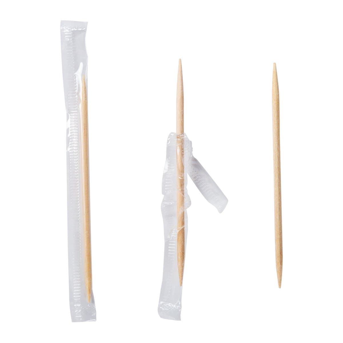 AmerCare Royal RM115 Mint Individually Wrapped Round Wooden Toothpicks