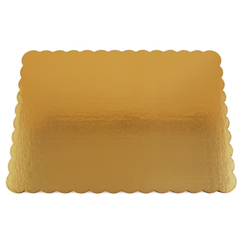 Southern Champion 1/2 Scalloped Metallic Gold Cake Pad
