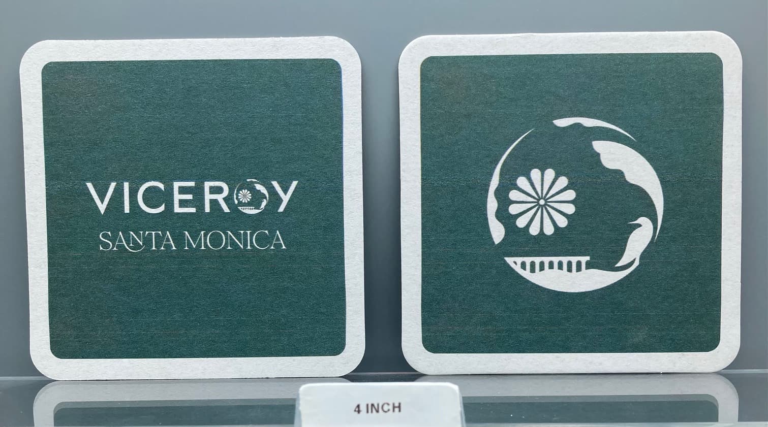 4" x 4" Square Coaster with Rounded Edges, Custom Print "Viceroy"