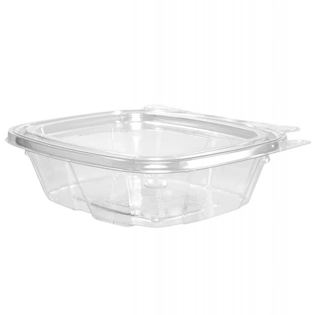 Dart ClearPac Safe Seal 8 oz. Tamper-Resistant, Tamper-Evident Container with Flat Lid