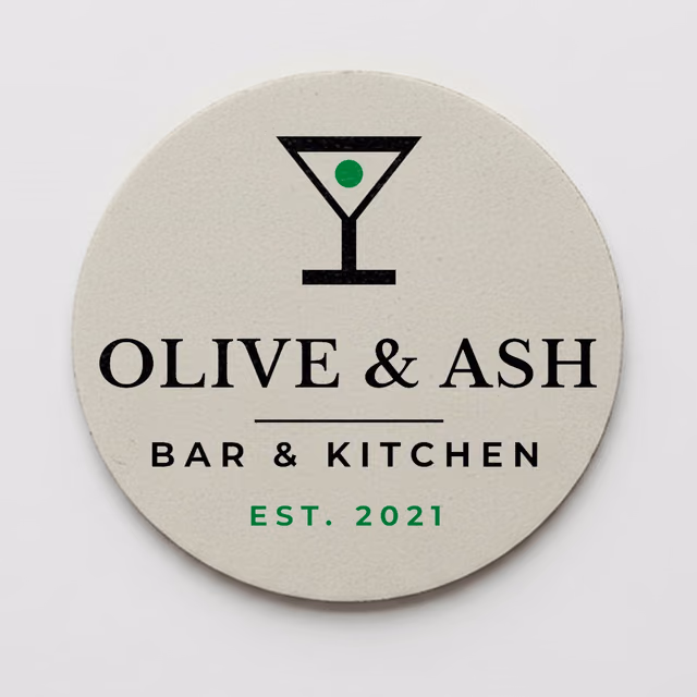 A printed round pulp board coaster