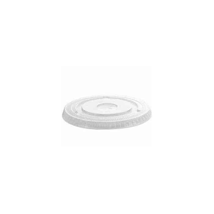 Clear Flat Lid for PET Cold Cups, Fits 12-16oz -