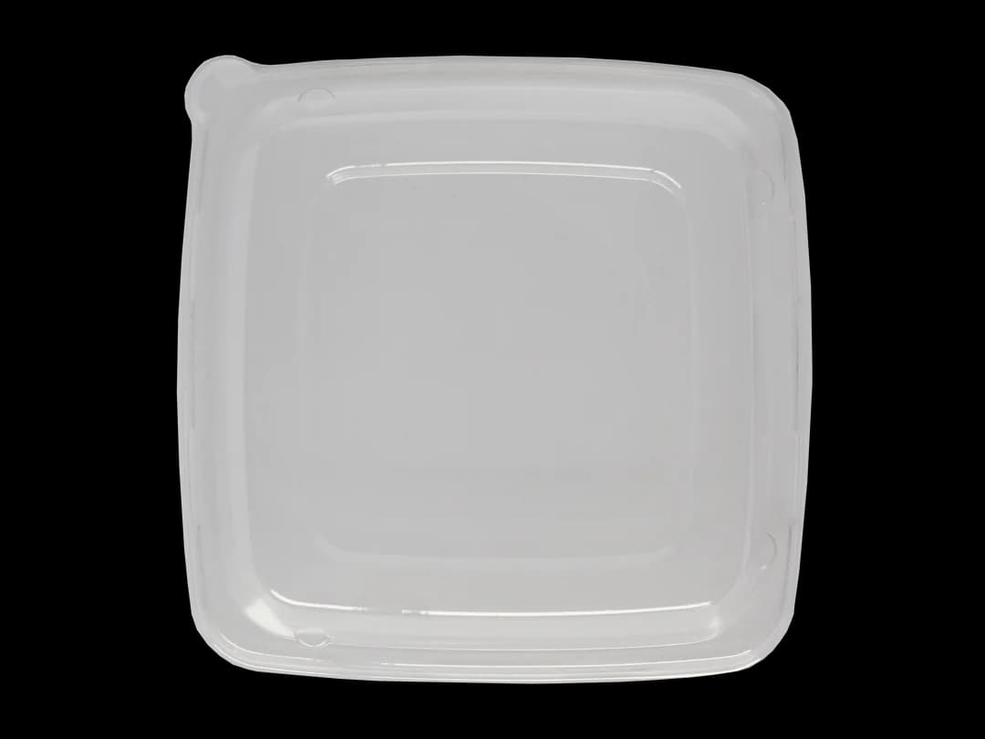 Square PET Lid - fits 24-48 oz Square Fiber Bowls