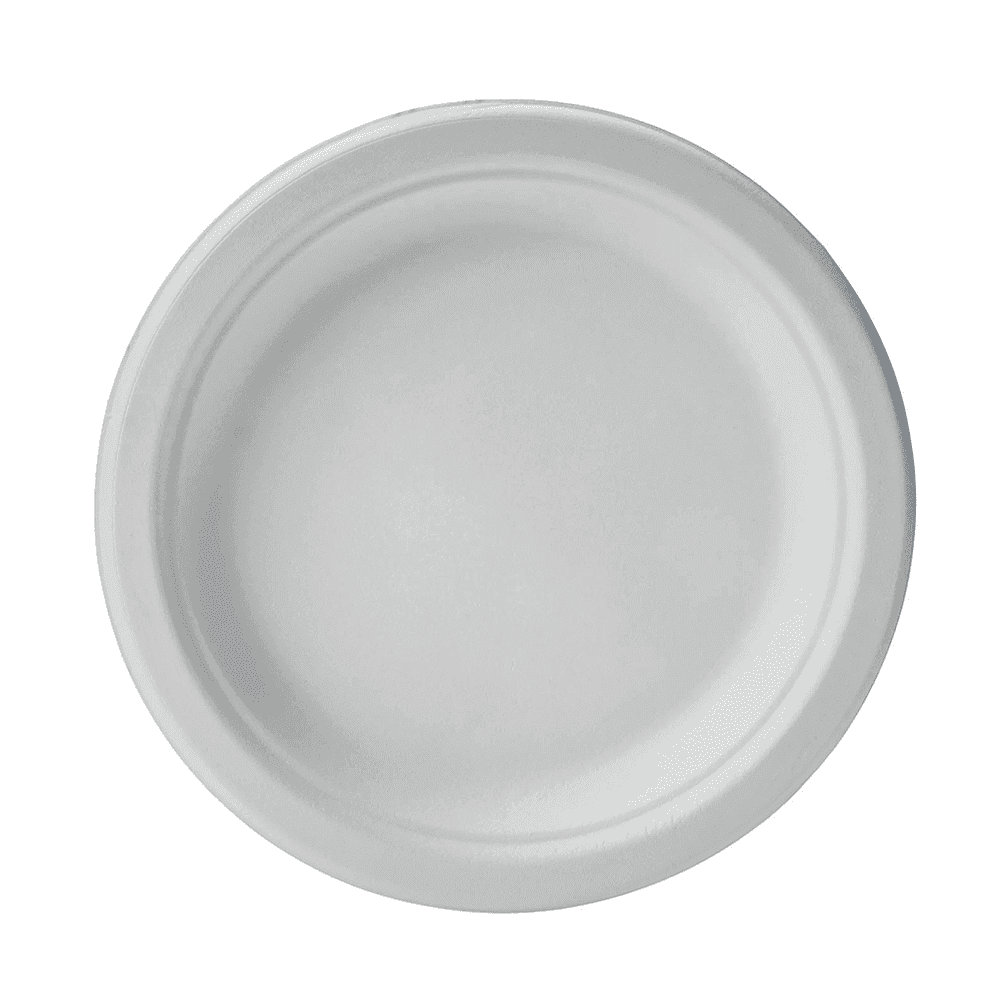 7" Round Fiber Plate, White (1000/case)