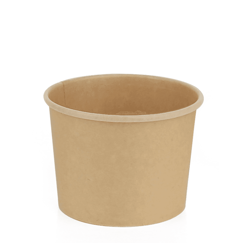 16 oz Kraft Paper Soup Container, PE Lined