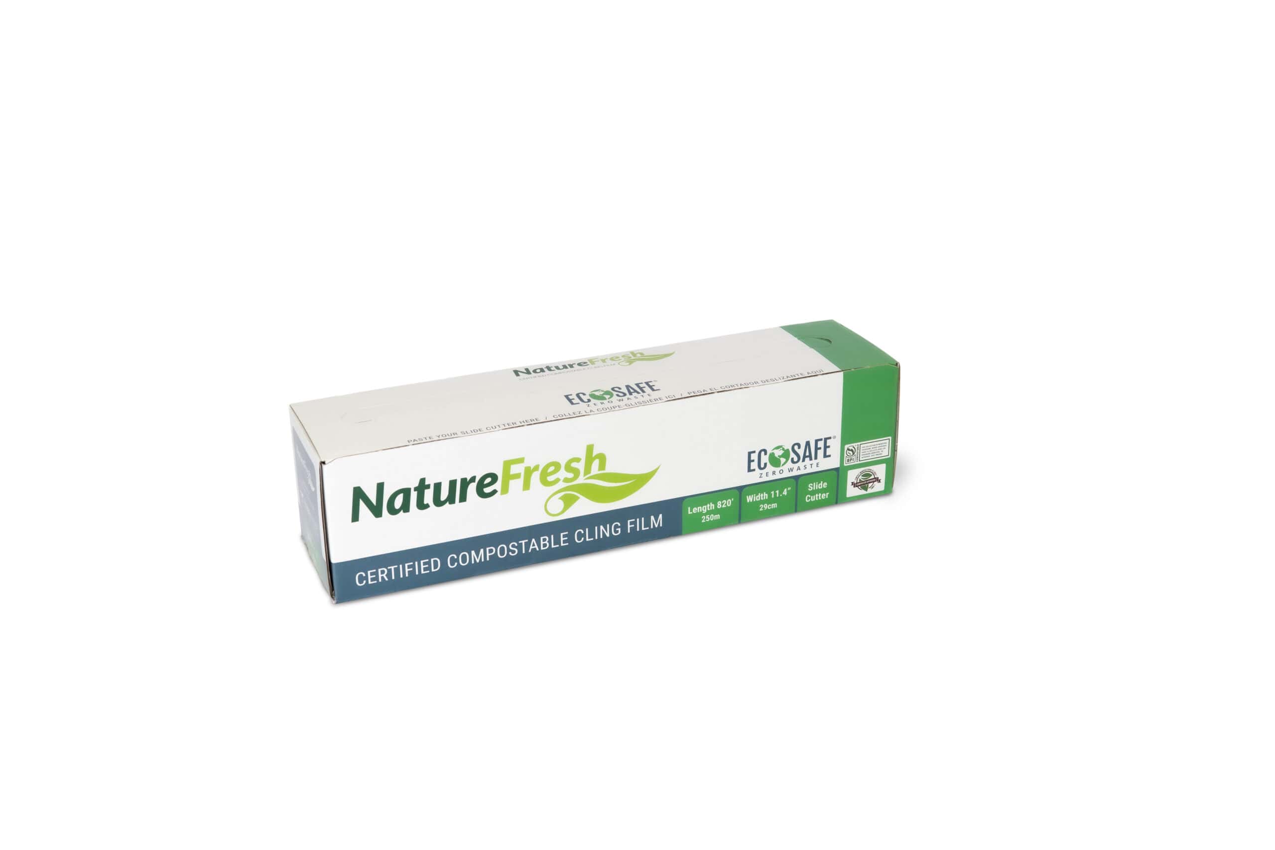 11.4" x 820' Compostable Cling Film, Cutter Box