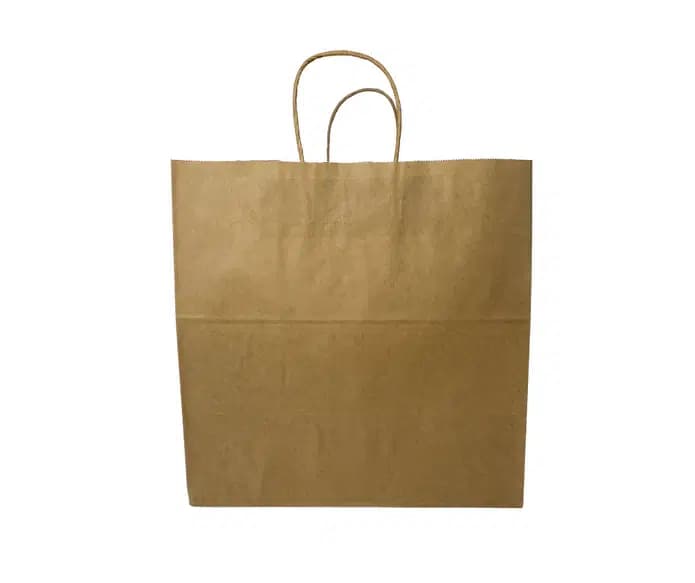 11" x 11" x 6" Kraft Paper Bag with Handles (250/case)