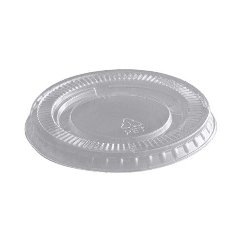 Clear PET Lid - fits 4 oz Clear Portion Cup