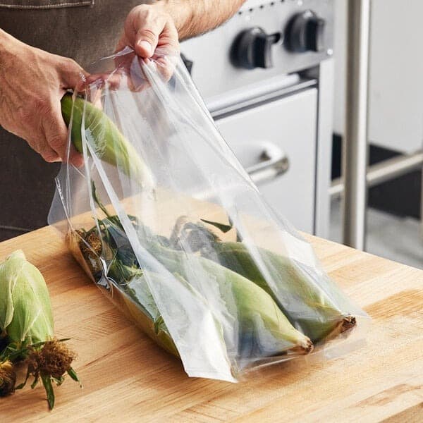 TUF-R® 8" x 4" x 21" 1.5 mil Heavy Linear LDPE Gusset Bag