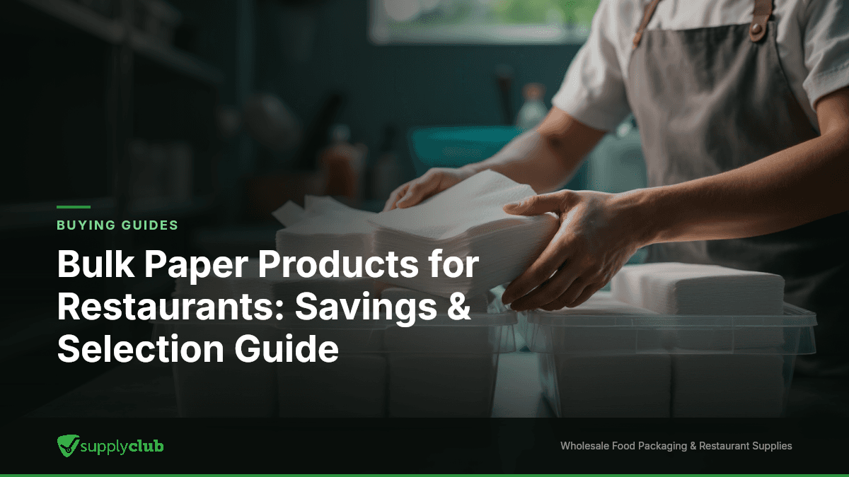Bulk Paper Products for Restaurants: Savings & Selection Guide