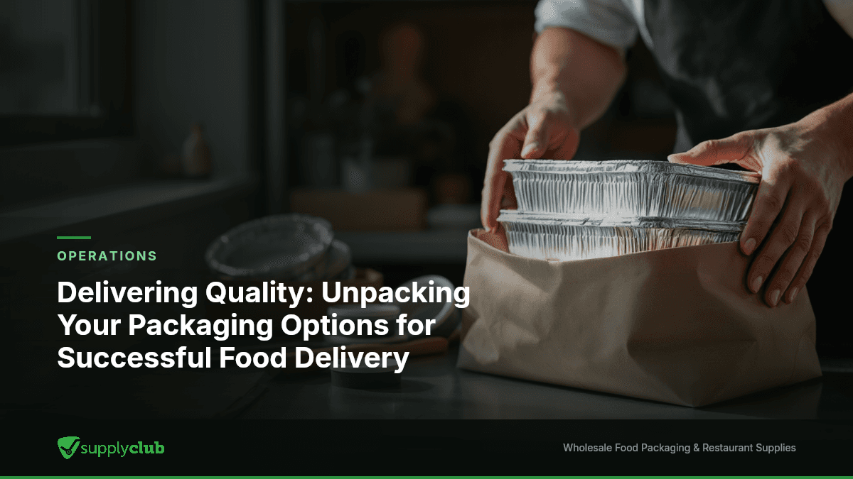 Delivering Quality: Unpacking Your Packaging Options for Successful Food Delivery