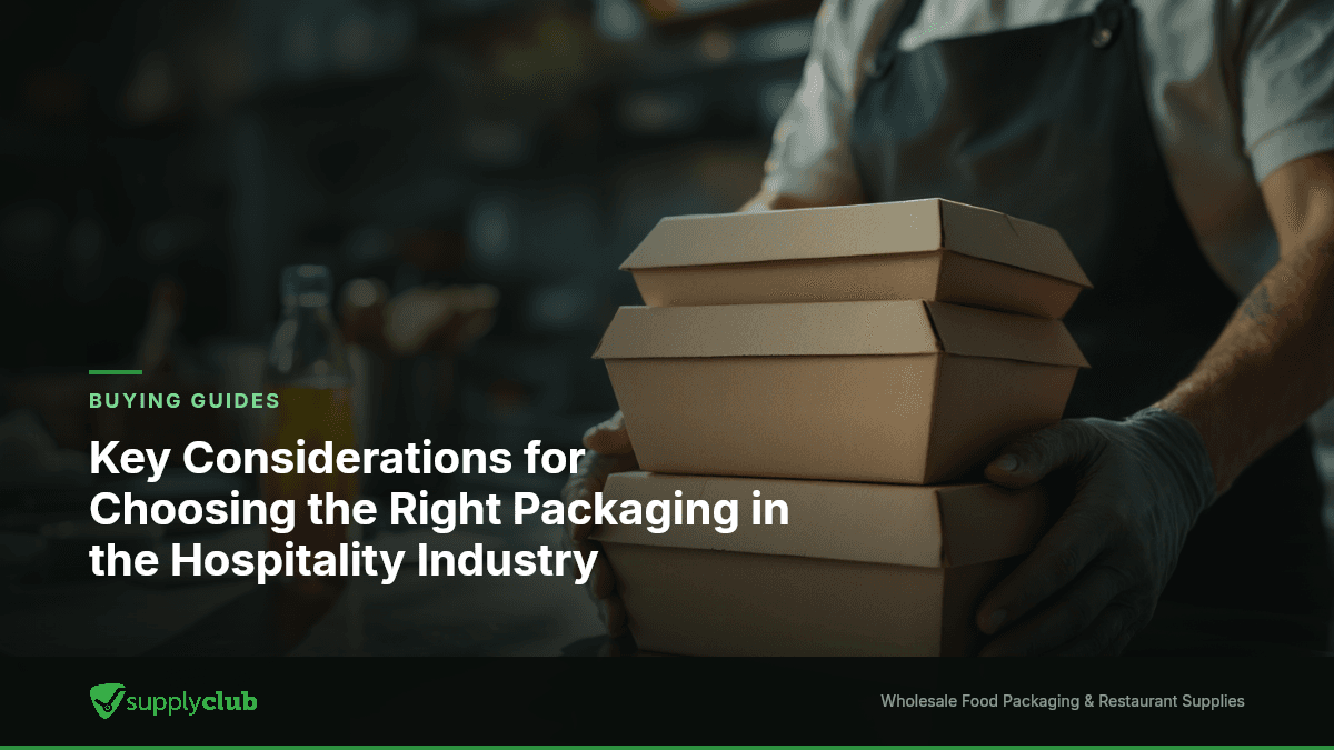 Key Considerations for Choosing the Right Packaging in the Hospitality Industry