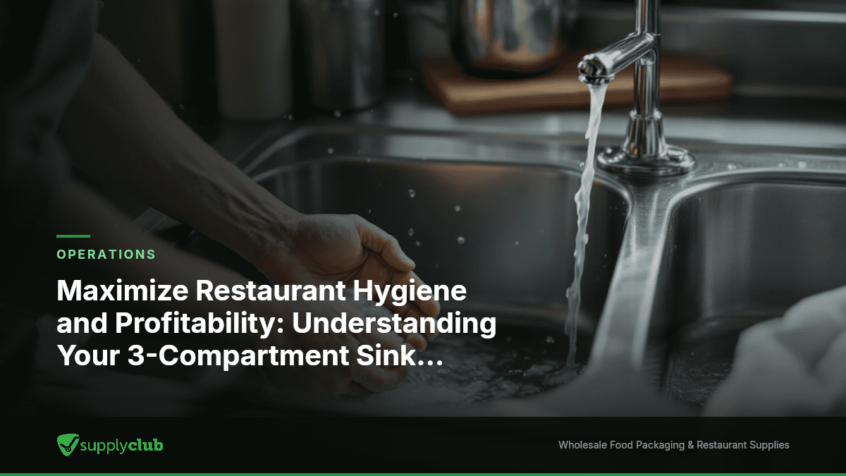 Maximize Restaurant Hygiene and Profitability: Understanding Your 3-Compartment Sink System with SupplyClub's Comprehensive Guide