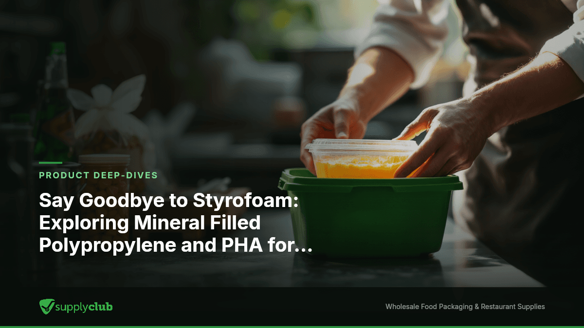 Say Goodbye to Styrofoam: Exploring Mineral Filled Polypropylene and PHA for Sustainable Food Containers