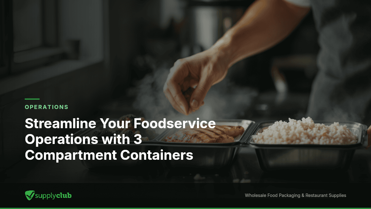 Streamline Your Foodservice Operations with 3 Compartment Containers