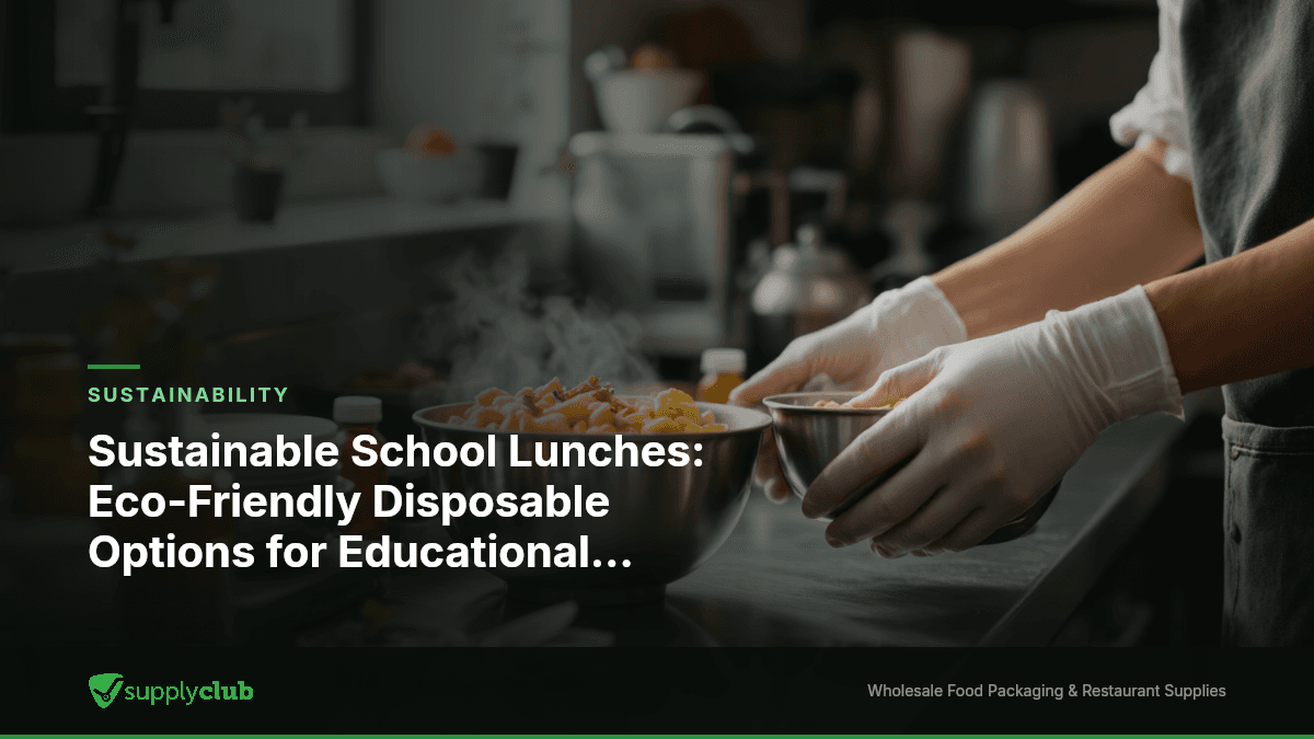 Sustainable School Lunches: Eco-Friendly Disposable Options for Educational Cafeterias