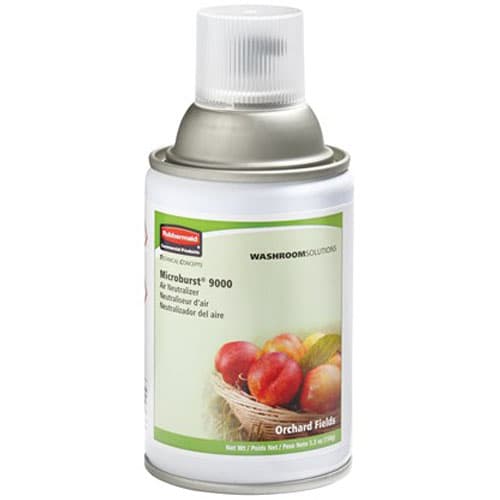 Rubbermaid FG4012451 Microburst 9000 Orchard Fields Metered Aerosol Air Freshener System Refill