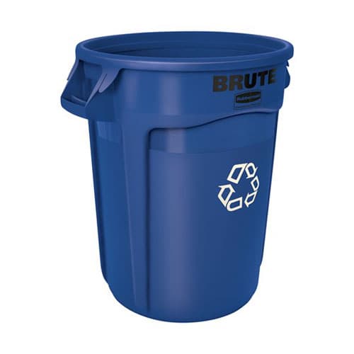 Rubbermaid FG263273BLUE BRUTE 32 Gallon Blue Recycling Can