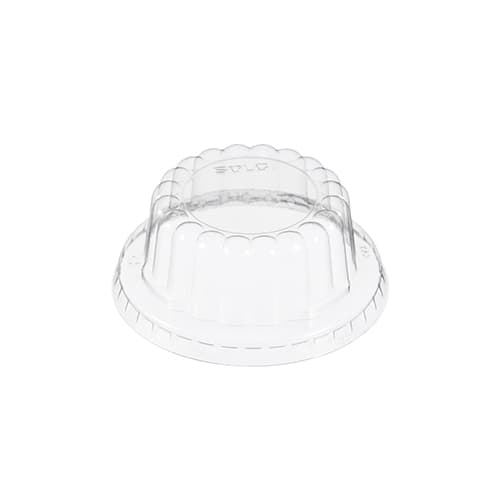 Solo 3.5 oz Dome PET Plastic Food Container Lid - Clear - Image 1
