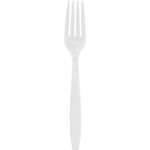 Berk White Heavy Weight Plastic Fork - Image 1