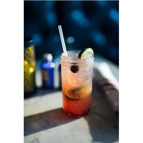 7.75" White PHA Straw, Unwrapped - Image 1