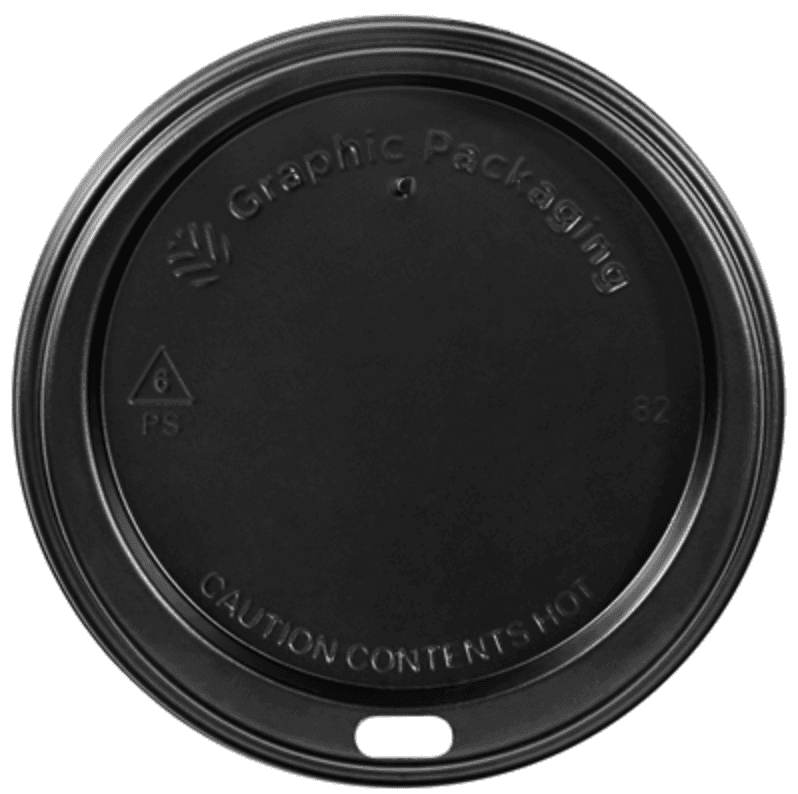 Black PS Sip Lid - fits 10 oz Paper Hot Cups
