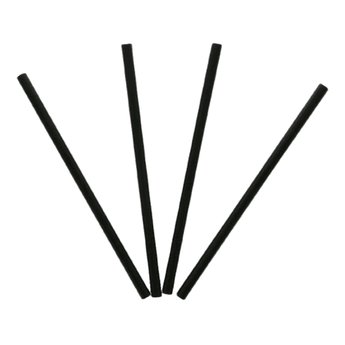 AmerCare 5.75" Jumbo Black Polypropylene Straw - Image 1