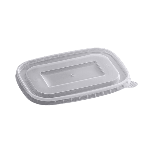 Clear PP Lid - fits 1000-1200 ml Square Kraft Paper Bowl