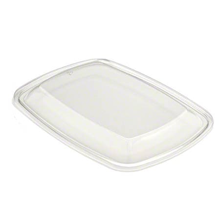 Sabert Clear Dome Lid for 20, 30 oz. Small Rectangle Containers - Image 1