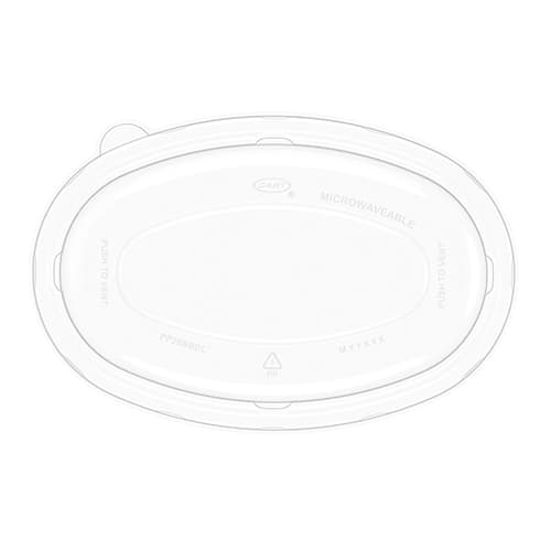 Dart 28 oz PP Plastic Vented Dome Lid for Burrito Bowl – Clear - Image 1