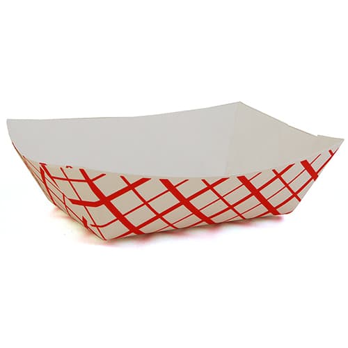 #100 Food Tray, Red Check