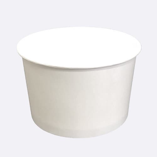 8 oz Squat Paper Deli Container, White - Image 1