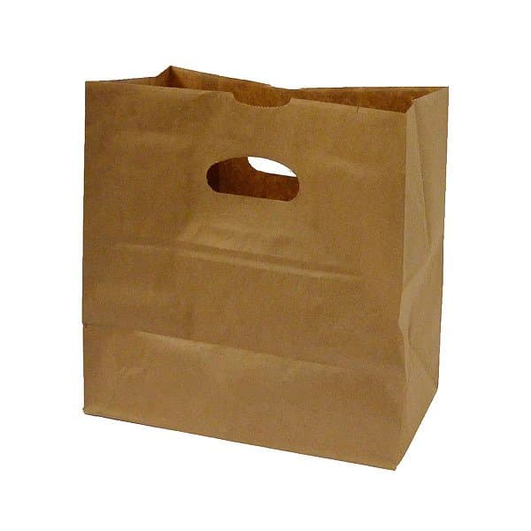 11" x 6" x 11" Kraft Paper Bag with Die-cut Handles - Image 1