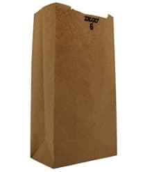 6" x 3 5/8" x 11 1/16" Kraft Paper Bag - Image 1