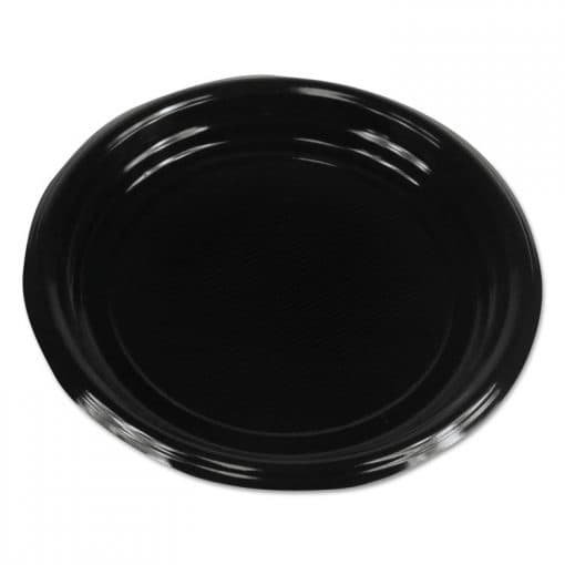 9" Round PS Plate, Black - Image 1