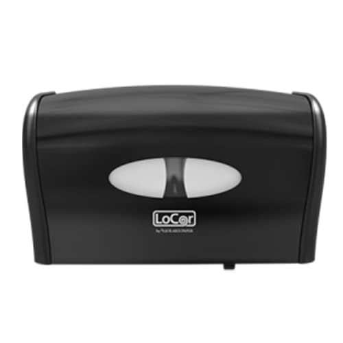 Solaris Black Side-By-Side Bath Dual Tissue Dispenser