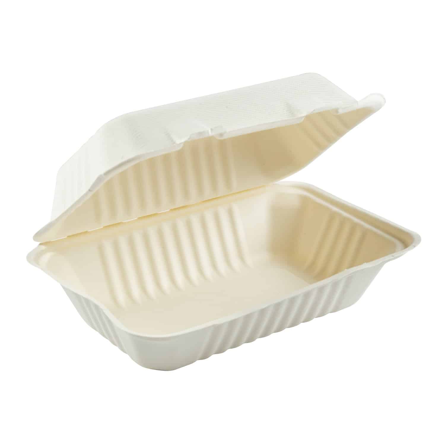 9" x 6" x 3" Fiber Hinged Container, 1-Compartment