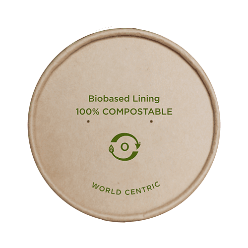 Kraft Paper Lid – fits 8 oz NoTree Paper Bowls - Image 1