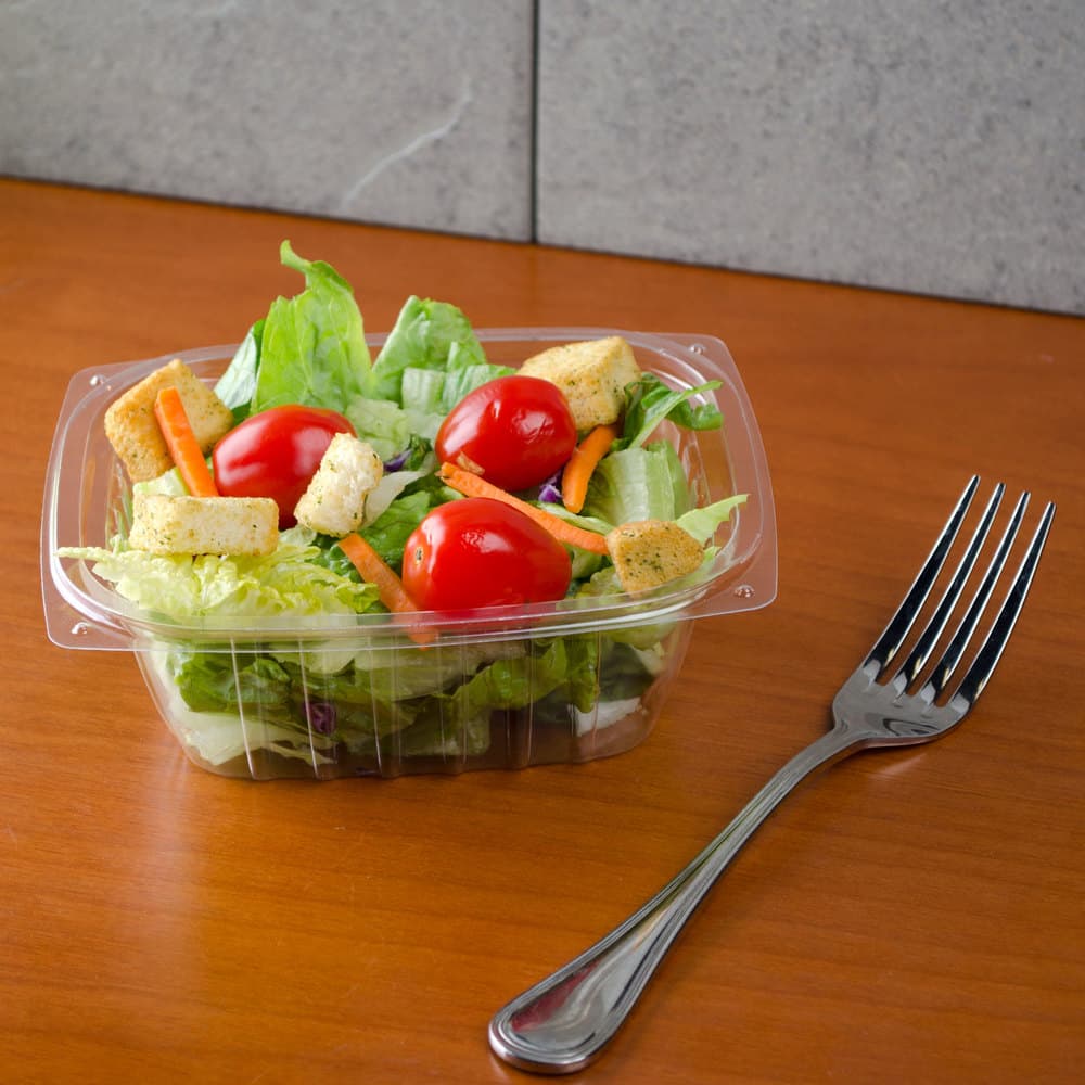 Dart ClearPac 12 oz. Clear Rectangular Plastic Container - Image 1